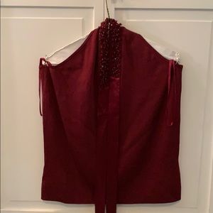 Ann Taylor XL halter top with beaded neck.